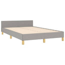 sengeramme uden madras 120x190 cm stof enkeltseng lysegrå
