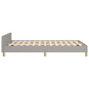 sengeramme uden madras 120x190 cm stof enkeltseng lysegrå