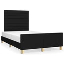 sengeramme uden madras 120x190 cm stof sort