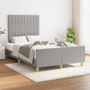 sengeramme uden madras 120x190 cm stof enkeltseng lysegrå