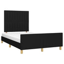 sengeramme uden madras 120x190 cm stof sort