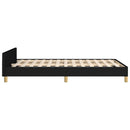 sengeramme uden madras 120x190 cm stof sort