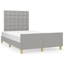 sengeramme uden madras 120x190 cm stof enkeltseng lysegrå