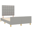 sengeramme uden madras 120x190 cm stof enkeltseng lysegrå