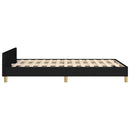 sengeramme uden madras 120x190 cm stof sort