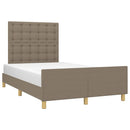 sengeramme uden madras 120x190 cm stof gråbrun