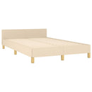 sengeramme uden madras 120x190 cm stof cremefarvet