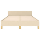 sengeramme uden madras 120x190 cm stof cremefarvet