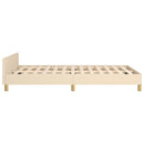 sengeramme uden madras 120x190 cm stof cremefarvet