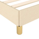 sengeramme uden madras 120x190 cm stof cremefarvet