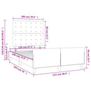 sengeramme uden madras 120x190 cm stof cremefarvet