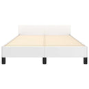sengeramme uden madras 120x190 cm kunstlæder enkeltseng hvid