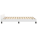 sengeramme uden madras 120x190 cm kunstlæder enkeltseng hvid