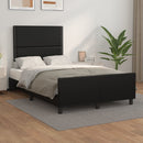 sengeramme uden madras 120x190 cm kunstlæder enkeltseng sort