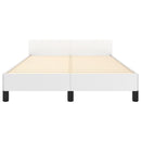 sengeramme uden madras 120x190 cm kunstlæder enkeltseng hvid