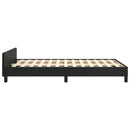 sengeramme uden madras 120x190 cm kunstlæder enkeltseng sort