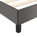 sengeramme uden madras 120x190 cm kunstlæder enkeltseng grå
