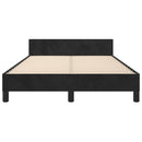 sengeramme uden madras 120x190 cm fløjl enkeltseng sort