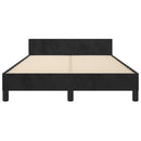 sengeramme uden madras 120x190 cm fløjl enkeltseng sort