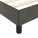 sengeramme uden madras 120x190 cm fløjl enkeltseng mørkegrå