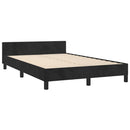 sengeramme uden madras 120x190 cm fløjl enkeltseng sort