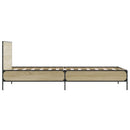 sengeramme 90x200 cm konstrueret træ og metal sonoma-eg