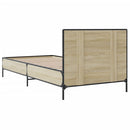 sengeramme 100x200 cm konstrueret træ og metal sonoma-eg
