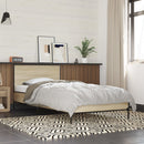 sengeramme 100x200 cm konstrueret træ og metal sonoma-eg