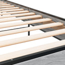 sengeramme 100x200 cm konstrueret træ og metal grå sonoma-eg