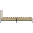 sengeramme 75x190 cm konstrueret træ og metal sonoma-eg