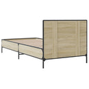 sengeramme 75x190 cm konstrueret træ og metal sonoma-eg