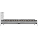 sengeramme 75x190 cm konstrueret træ og metal grå sonoma-eg