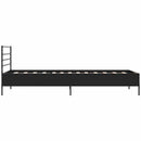 sengeramme 100x200 cm konstrueret træ og metal sort