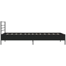 sengeramme 75x190 cm konstrueret træ og metal sort