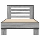 sengeramme 100x200 cm konstrueret træ og metal grå sonoma-eg