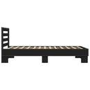 sengeramme 75x190 cm konstrueret træ og metal sort