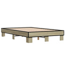 sengestel 120x200 cm konstrueret træ og metal sonoma-eg