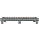 sengeramme 100x200 cm konstrueret træ og metal grå sonoma-eg