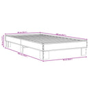 sengeramme 90x200 cm konstrueret træ og metal sort