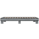 sengeramme 90x200 cm konstrueret træ og metal grå sonoma-eg
