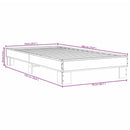 sengeramme 75x190 cm konstrueret træ og metal grå sonoma-eg
