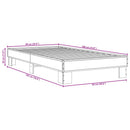 sengeramme 90x190 cm konstrueret træ og metal sort