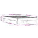 sengestel 120x190 cm konstrueret træ og metal sonoma-eg