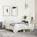 sengestel 120x190 cm konstrueret træ og metal sonoma-eg