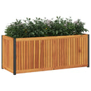 plantekasse 110x45x44 cm massivt akacietræ og stål