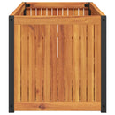 plantekasse 110x45x44 cm massivt akacietræ og stål