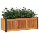 plantekasse 80x30x27,5 cm massivt akacietræ og stål