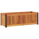 plantekasse 80x30x27,5 cm massivt akacietræ og stål