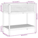 plantekasse med hylde 80x45x80 cm massivt akacietræ og stål