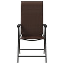 havestole 8 stk. foldbar polyrattan brun